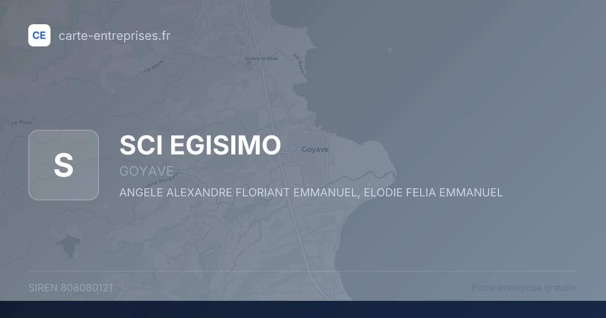 SCI EGISIMO — 808080121 — fiche entreprise