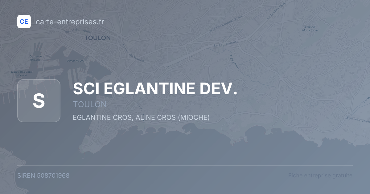SCI EGLANTINE DEV. — 508701968 — fiche entreprise