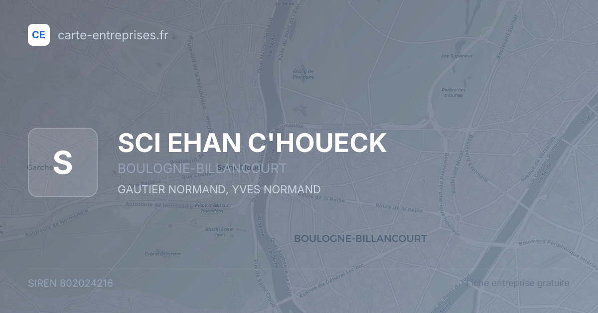 SCI EHAN C'HOUECK — 802024216 — fiche entreprise