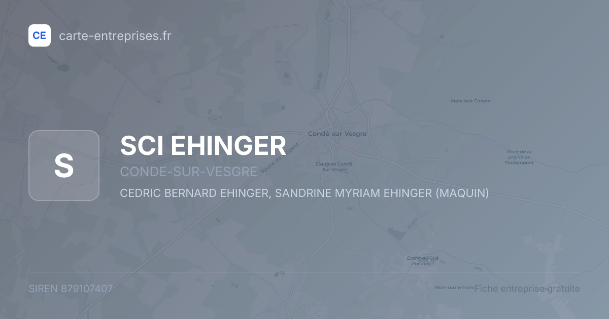 SCI EHINGER — 879107407 — fiche entreprise