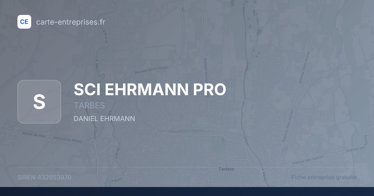 SCI EHRMANN PRO — 432653970 — fiche entreprise