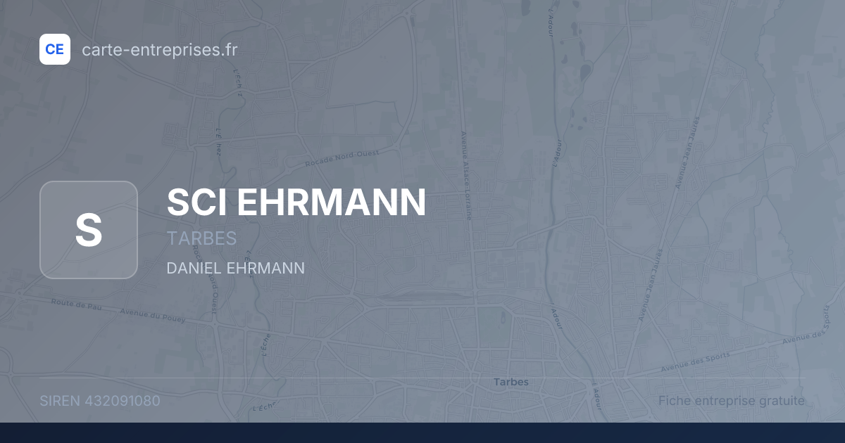 SCI EHRMANN — 432091080 — fiche entreprise