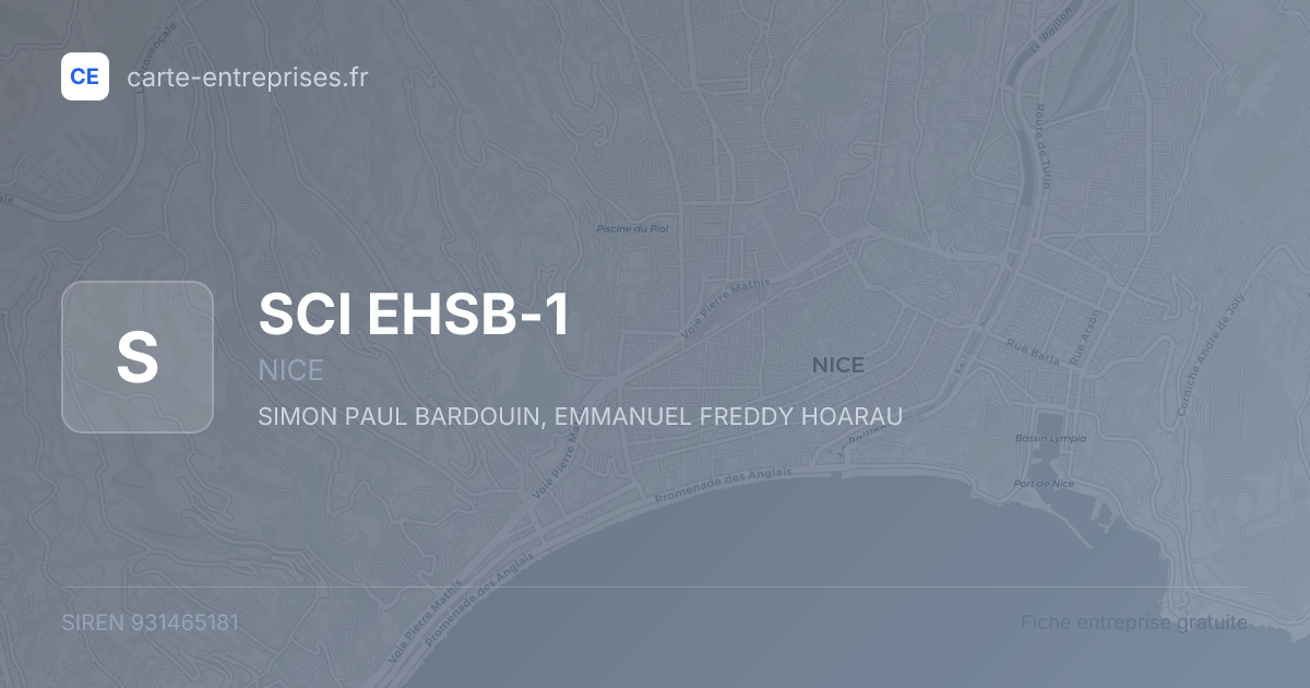 SCI EHSB-1 — 931465181 — fiche entreprise