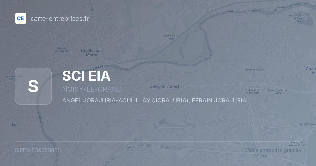 SCI EIA — 839950888 — fiche entreprise