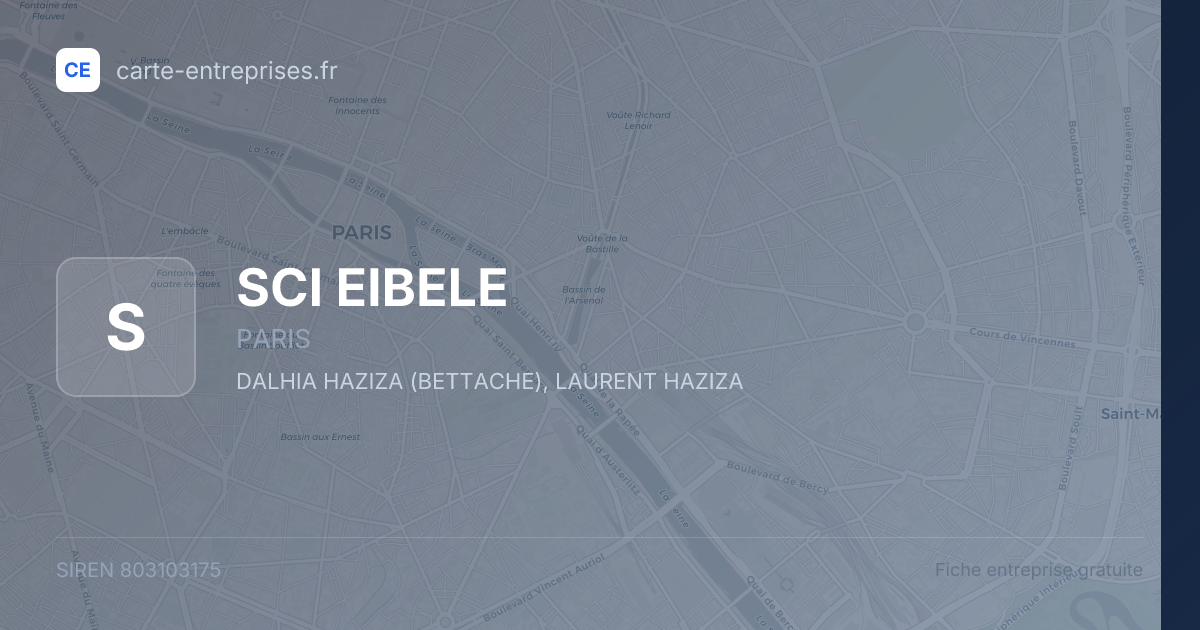 SCI EIBELE — 803103175 — fiche entreprise