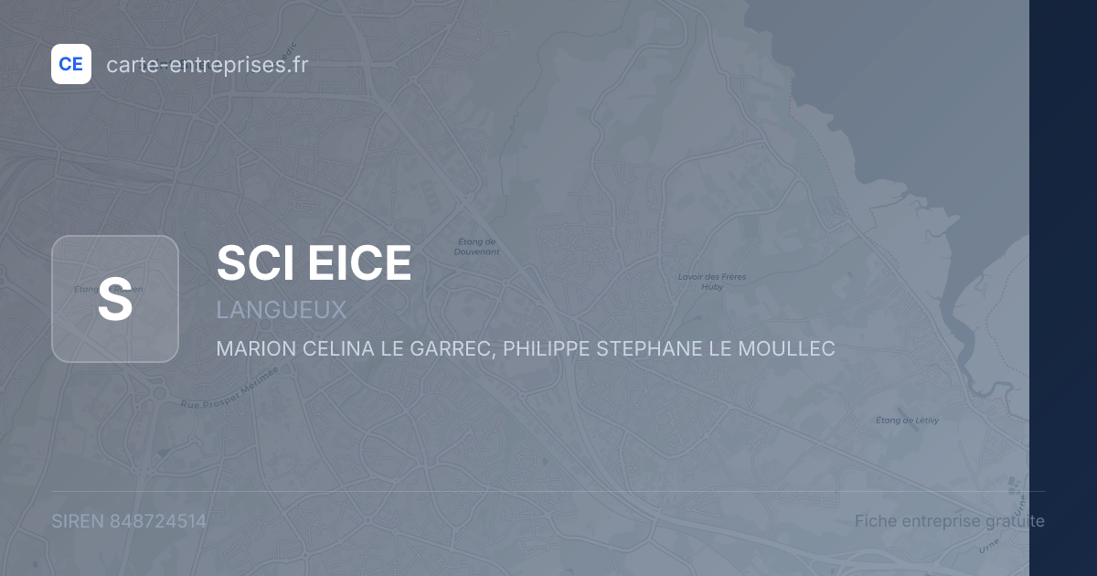 SCI EICE — 848724514 — fiche entreprise