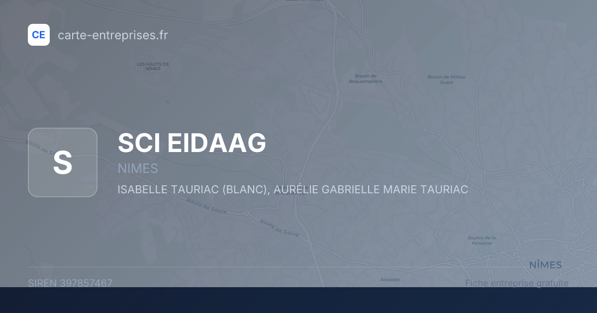 SCI EIDAAG — 397857467 — fiche entreprise