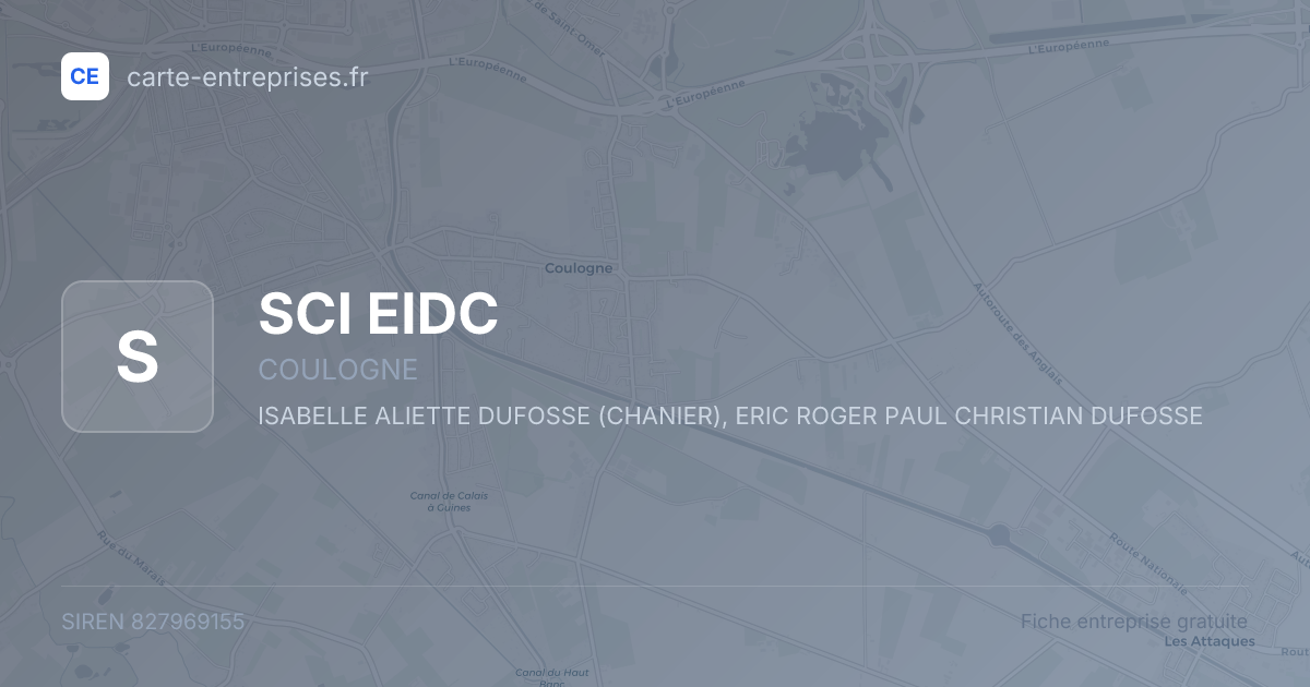 SCI EIDC — 827969155 — fiche entreprise