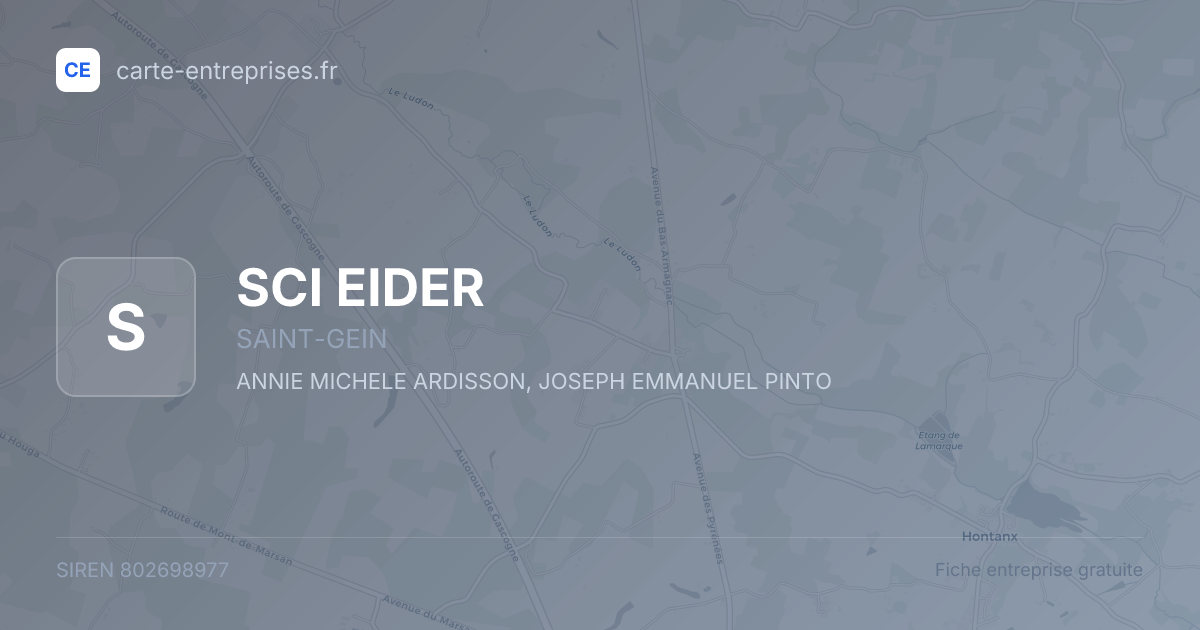 SCI EIDER — 802698977 — fiche entreprise
