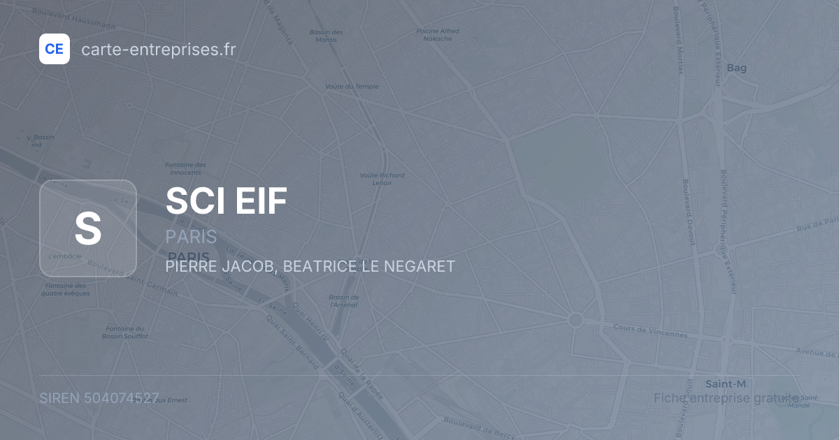 SCI EIF — 504074527 — fiche entreprise