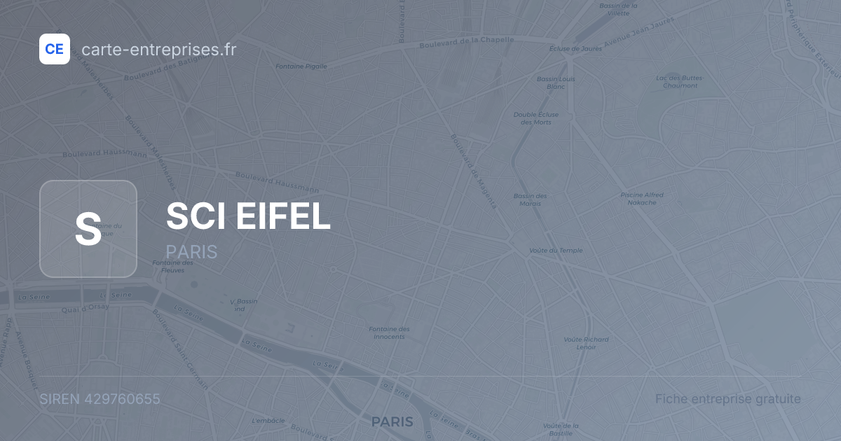 SCI EIFEL — 429760655 — fiche entreprise