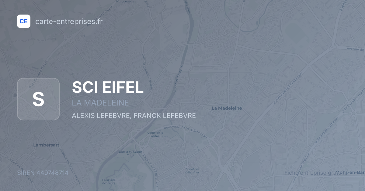 SCI EIFEL — 449748714 — fiche entreprise
