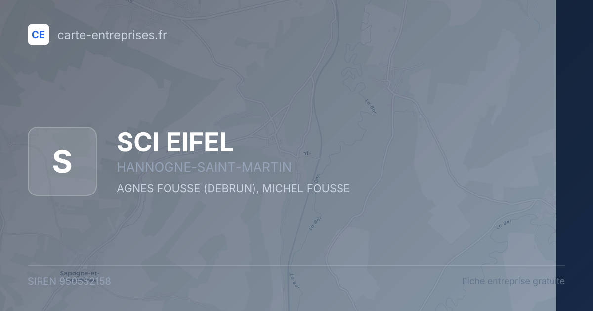 SCI EIFEL — 950552158 — fiche entreprise