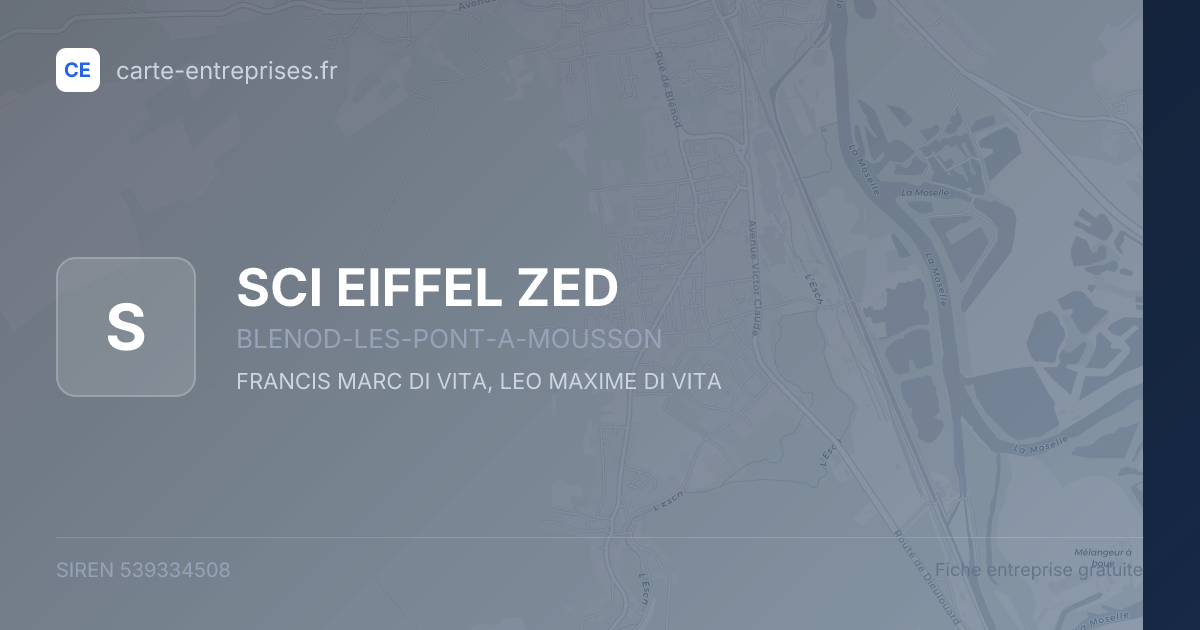 SCI EIFFEL ZED — 539334508 — fiche entreprise