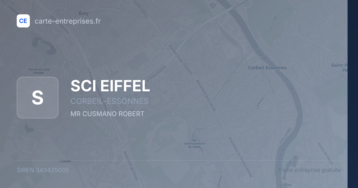 SCI EIFFEL — 343425005 — fiche entreprise