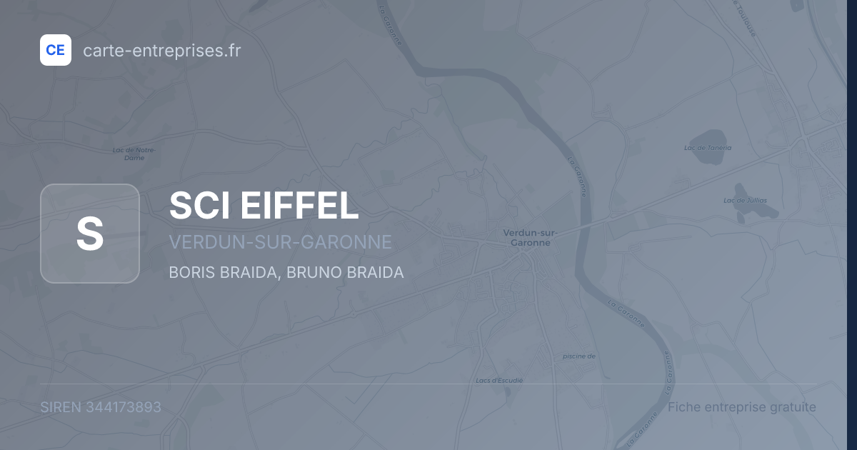 SCI EIFFEL — 344173893 — fiche entreprise