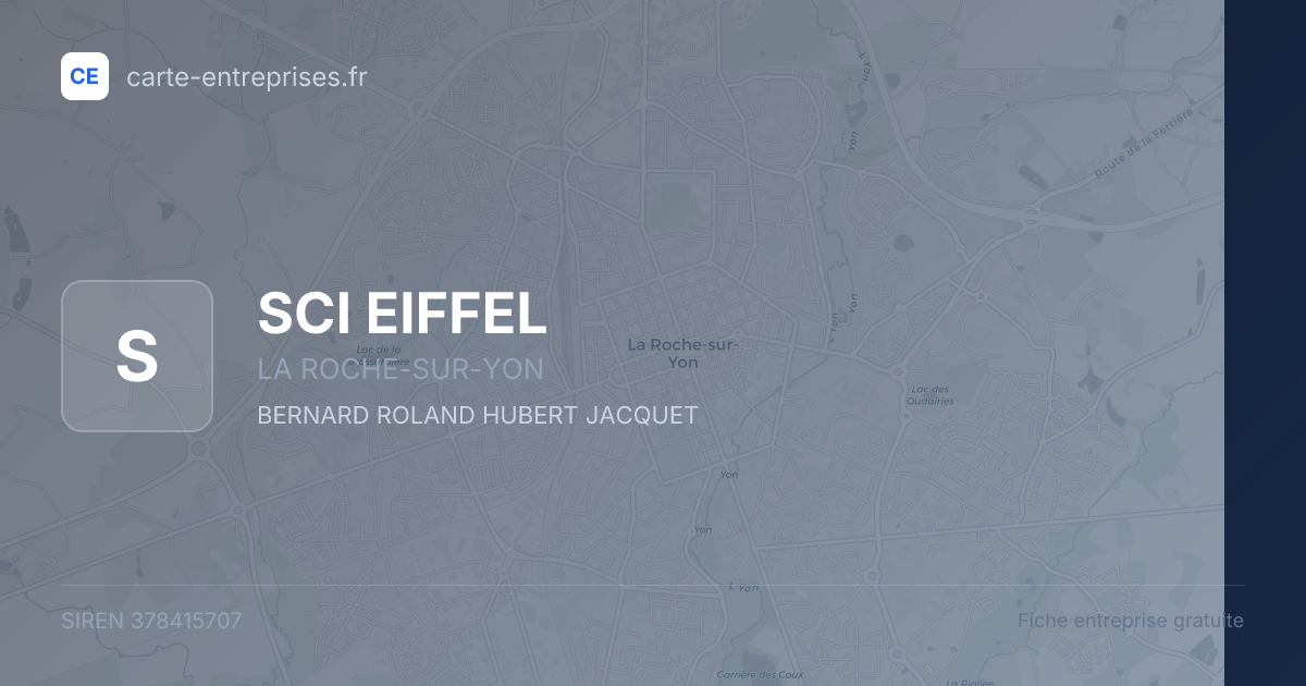 SCI EIFFEL — 378415707 — fiche entreprise