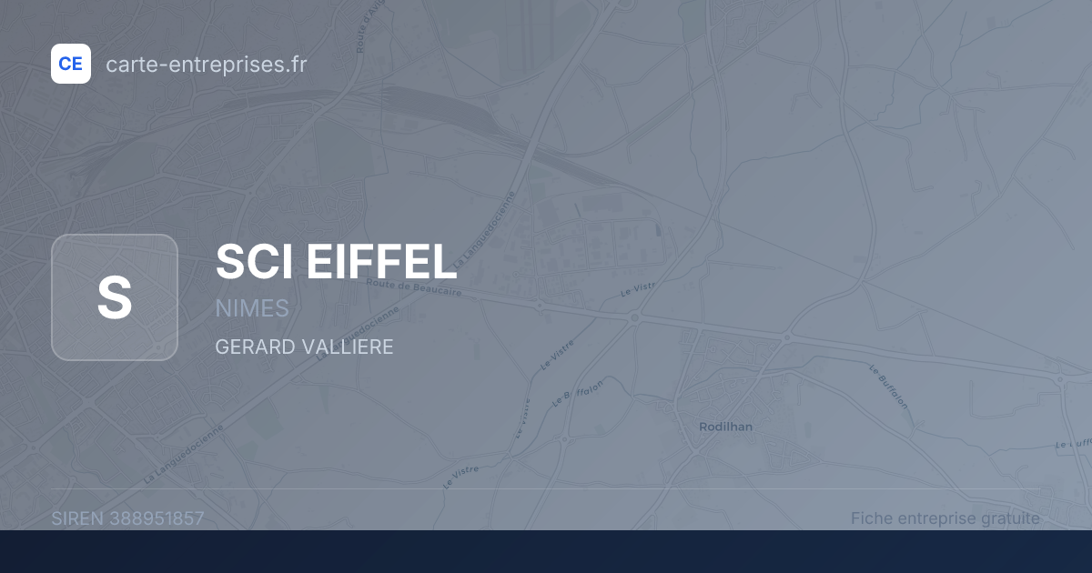 SCI EIFFEL — 388951857 — fiche entreprise