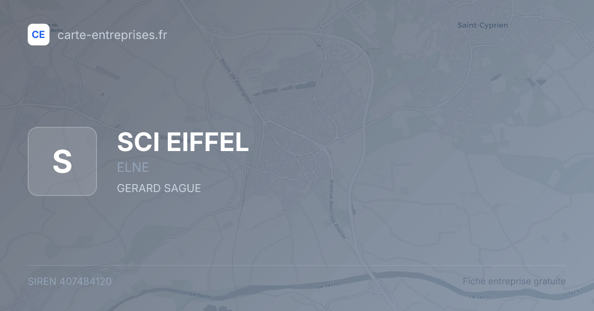 SCI EIFFEL — 407484120 — fiche entreprise