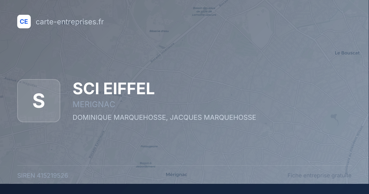 SCI EIFFEL — 415219526 — fiche entreprise