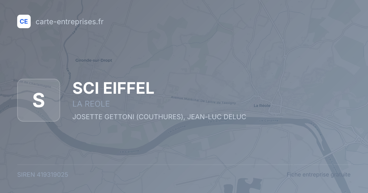 SCI EIFFEL — 419319025 — fiche entreprise