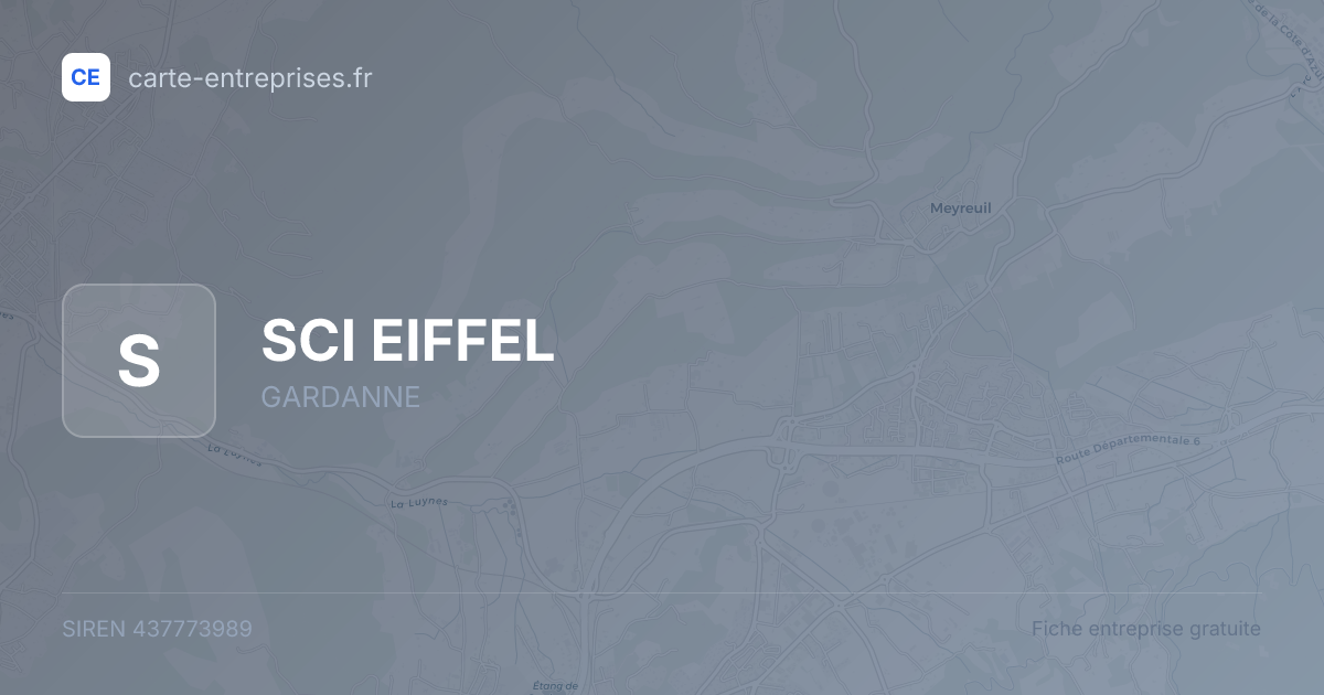 SCI EIFFEL — 437773989 — fiche entreprise