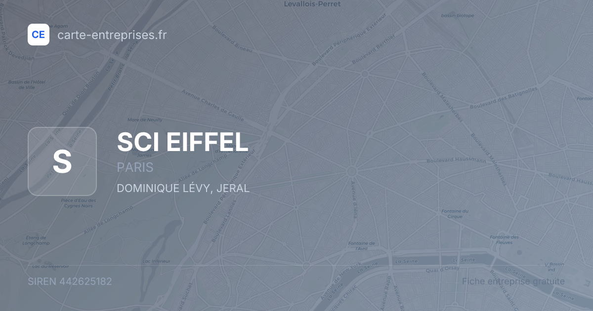 SCI EIFFEL — 442625182 — fiche entreprise