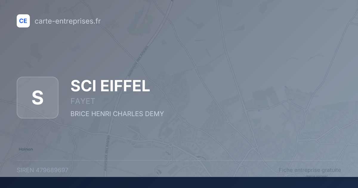 SCI EIFFEL — 479689697 — fiche entreprise