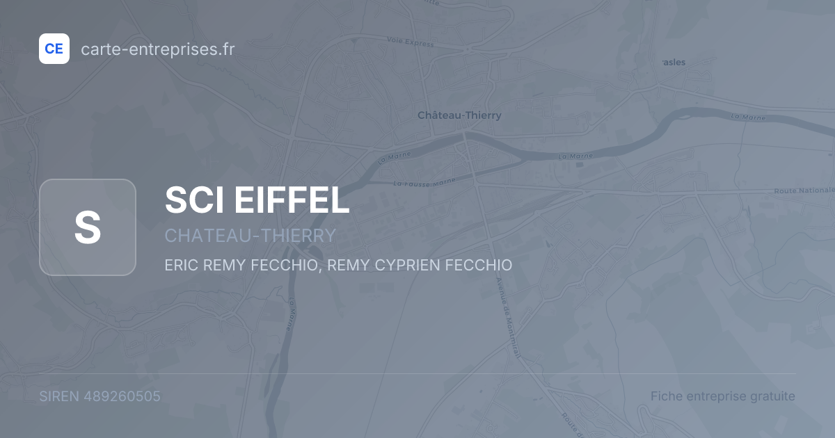 SCI EIFFEL — 489260505 — fiche entreprise