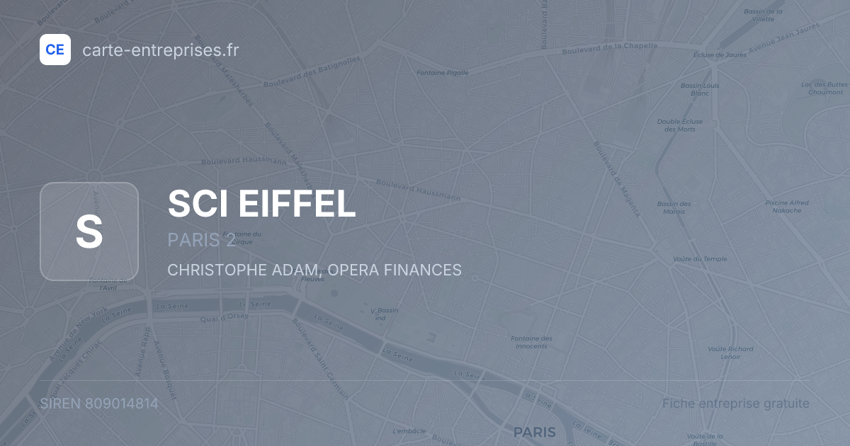 SCI EIFFEL — 809014814 — fiche entreprise