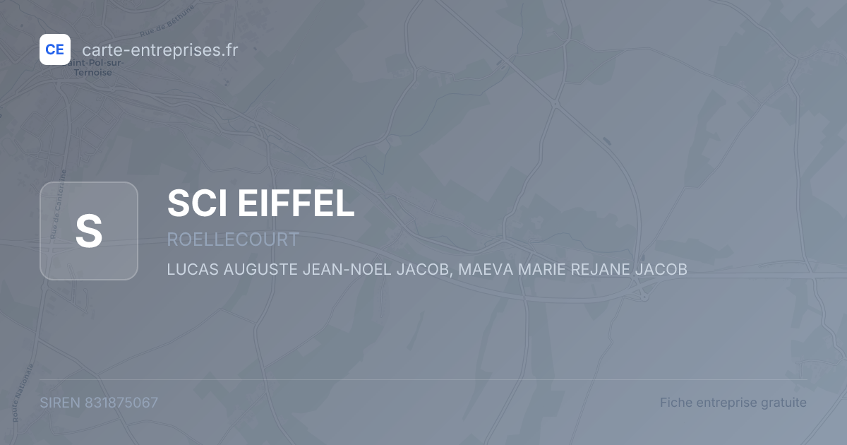 SCI EIFFEL — 831875067 — fiche entreprise