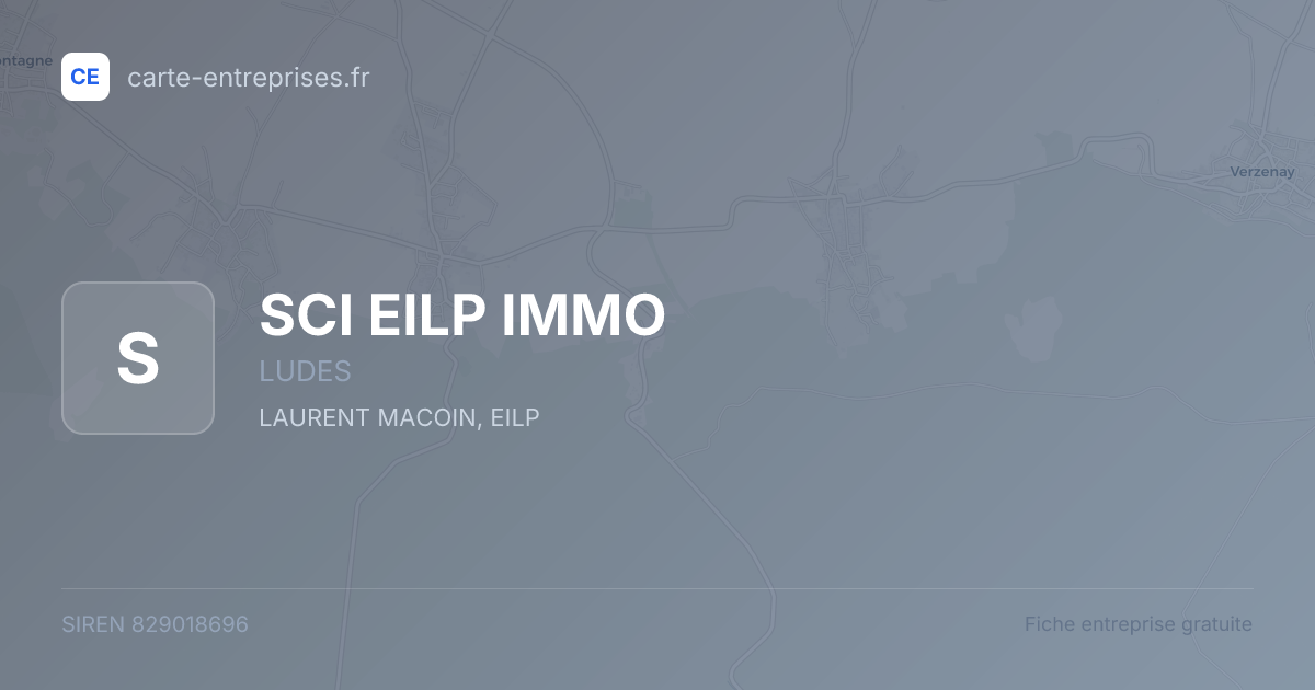 SCI EILP IMMO — 829018696 — fiche entreprise