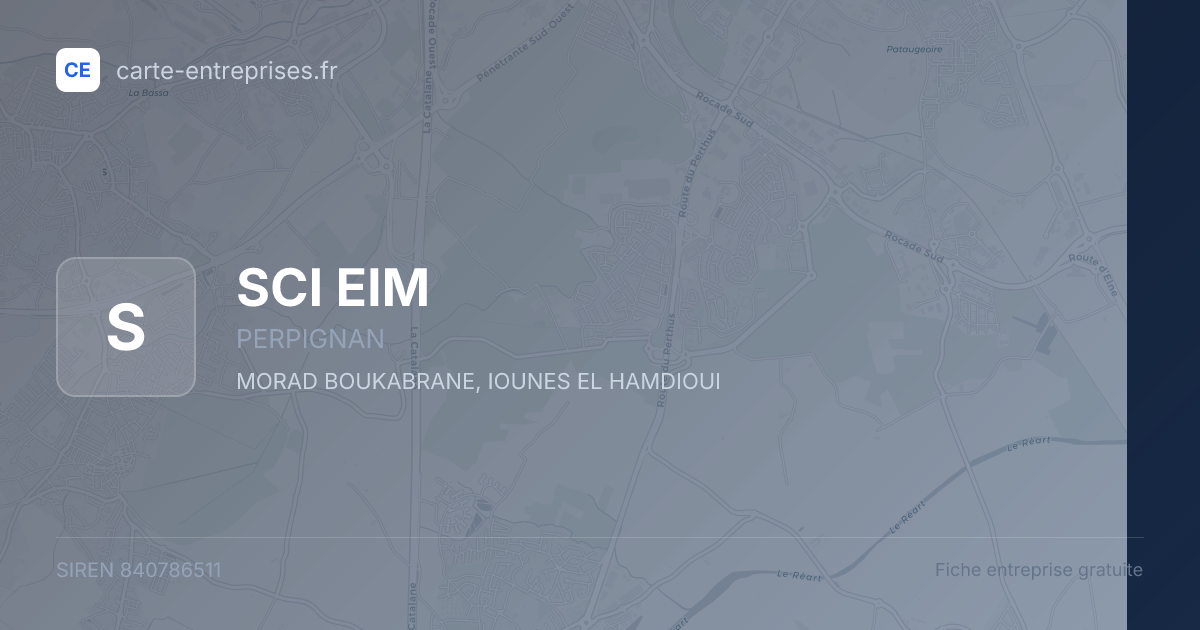 SCI EIM — 840786511 — fiche entreprise