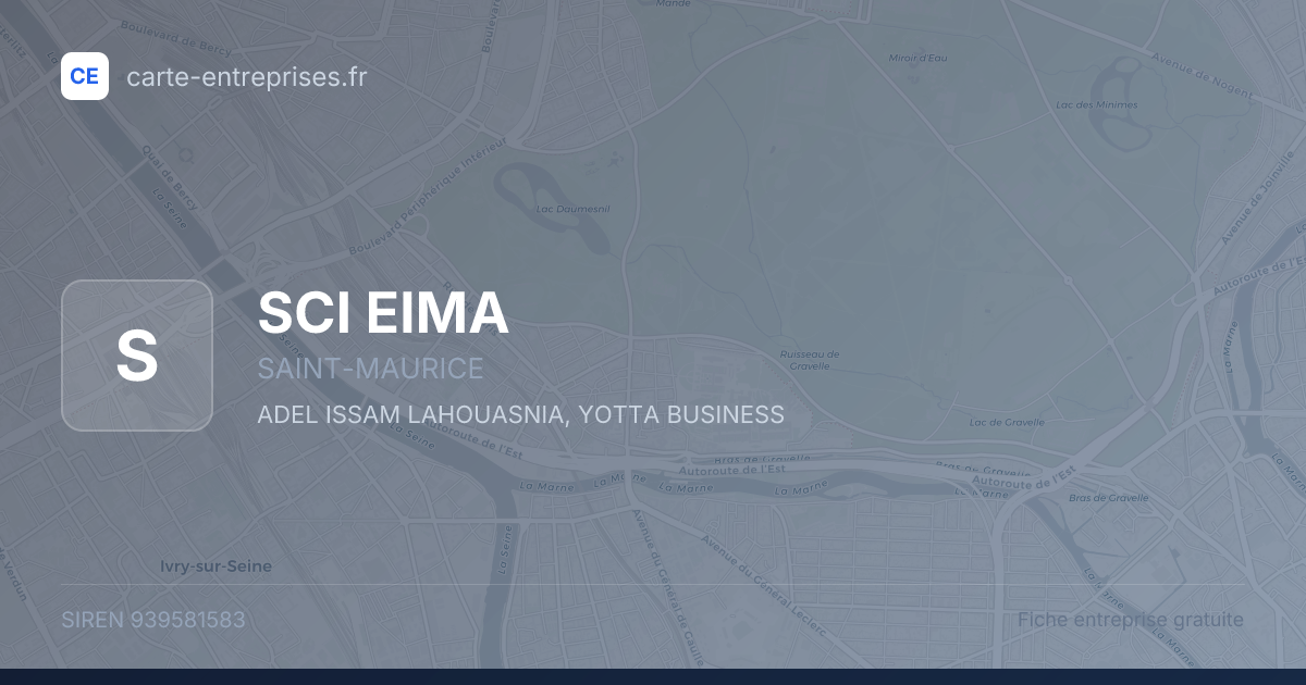 SCI EIMA — 939581583 — fiche entreprise