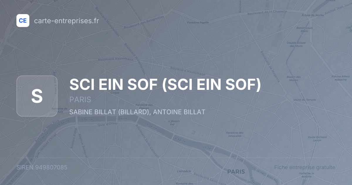 SCI EIN SOF — 949807085 — fiche entreprise
