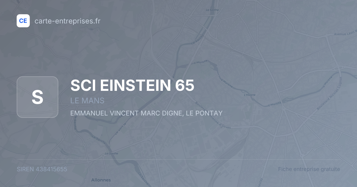 SCI EINSTEIN 65 — 438415655 — fiche entreprise