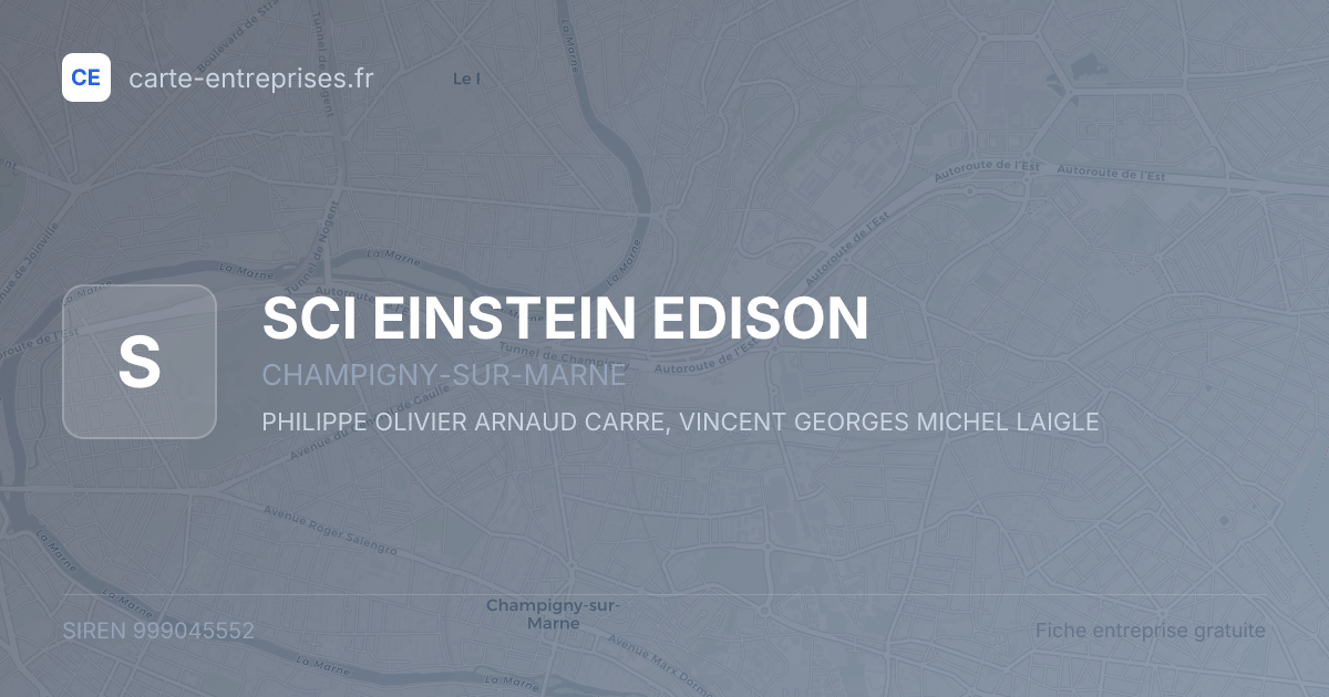 SCI EINSTEIN EDISON — 999045552 — fiche entreprise