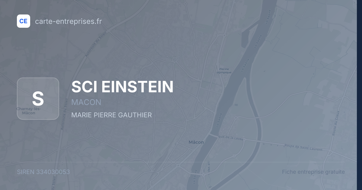 SCI EINSTEIN — 334030053 — fiche entreprise