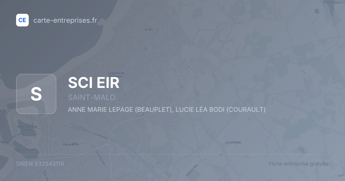 SCI EIR — 932543119 — fiche entreprise