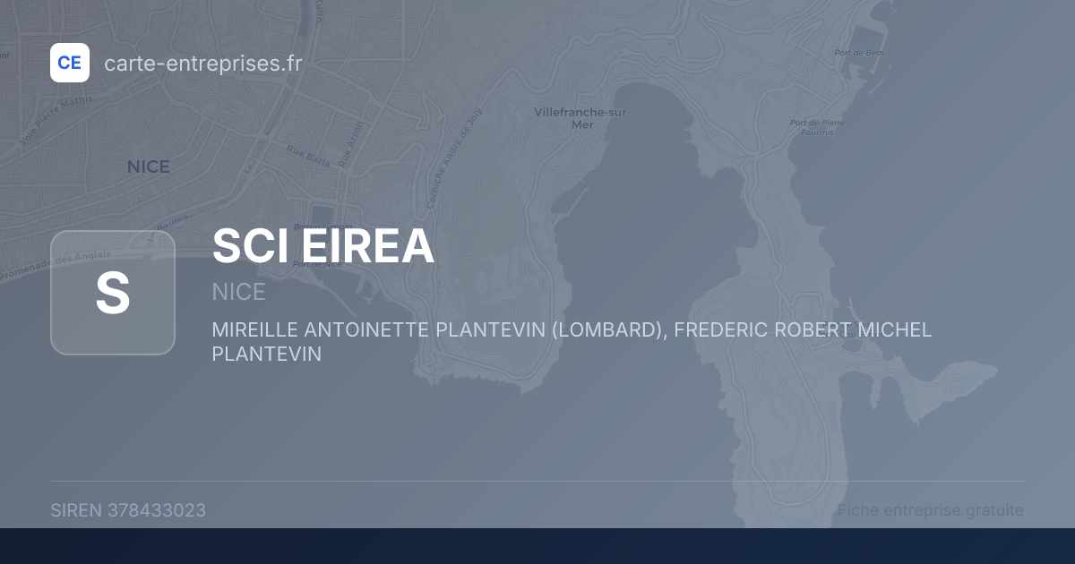 SCI EIREA — 378433023 — fiche entreprise