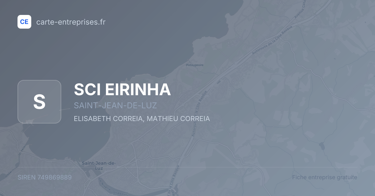 SCI EIRINHA — 749869889 — fiche entreprise