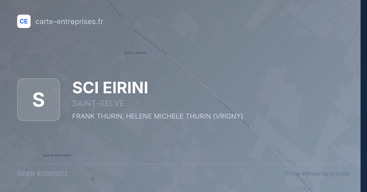 SCI EIRINI — 812901072 — fiche entreprise