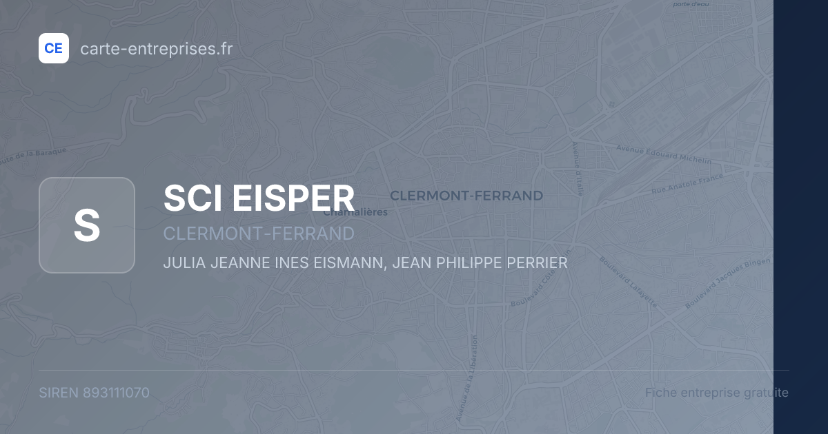 SCI EISPER — 893111070 — fiche entreprise