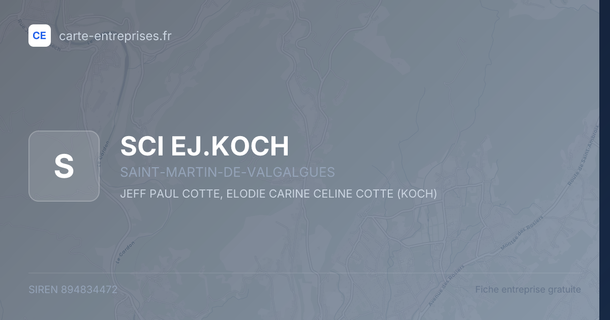 SCI EJ.KOCH — 894834472 — fiche entreprise