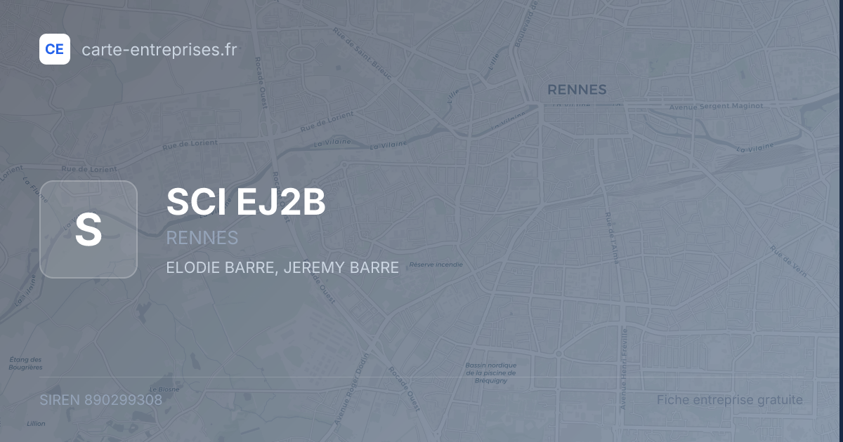 SCI EJ2B — 890299308 — fiche entreprise