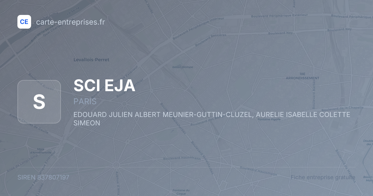 SCI EJA — 837807197 — fiche entreprise