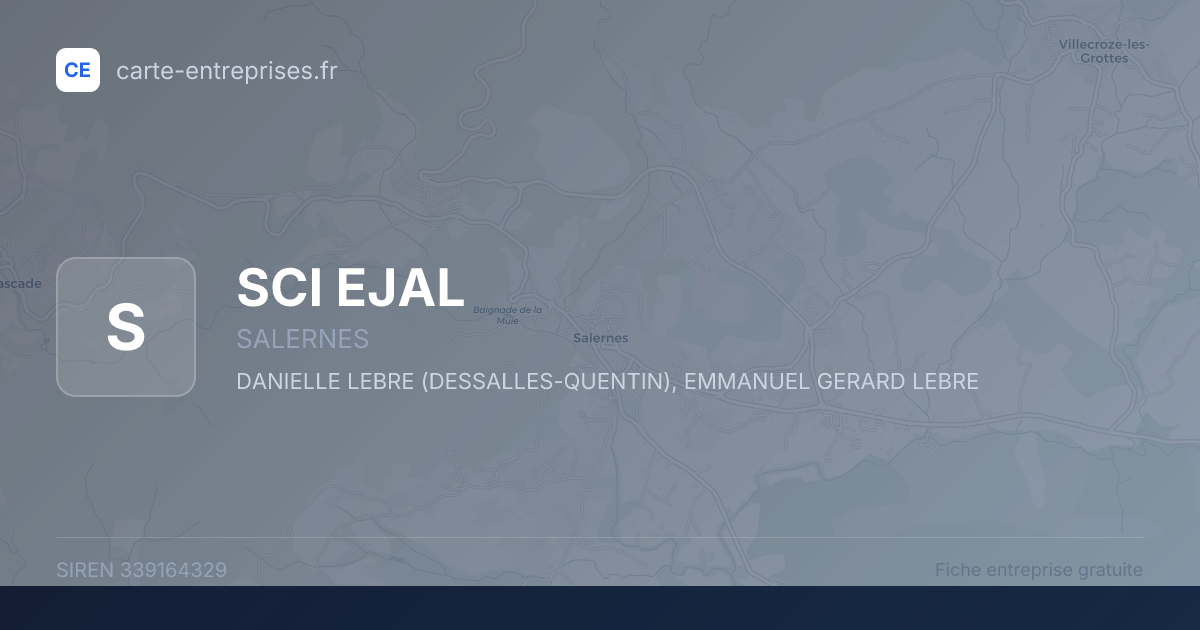 SCI EJAL — 339164329 — fiche entreprise