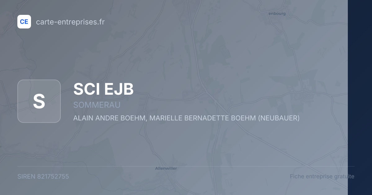 SCI EJB — 821752755 — fiche entreprise