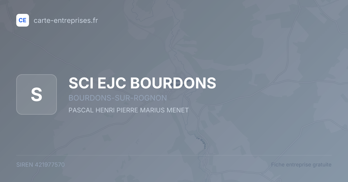 SCI EJC BOURDONS — 421977570 — fiche entreprise