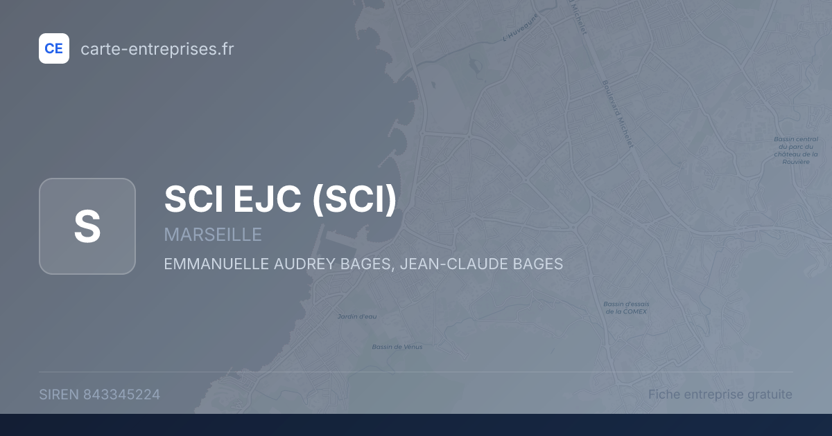 SCI EJC (SCI) — 843345224 — fiche entreprise